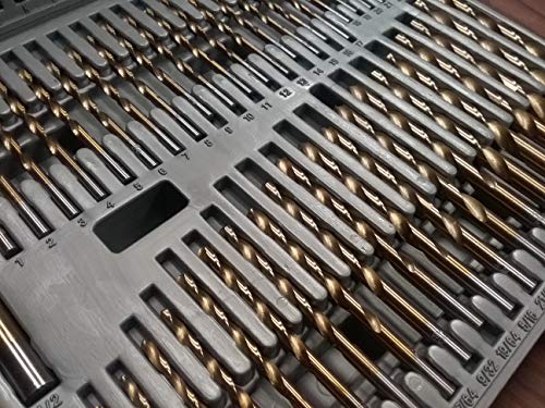 115 Piece TiN Coated 3 in 1 Combo HSS Drill Set, Fraction, Numbers, Letters