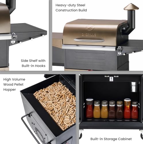 Z GRILLS 600D Wood Pellet BBQ Grill, 572 Sq In, PID 3.0