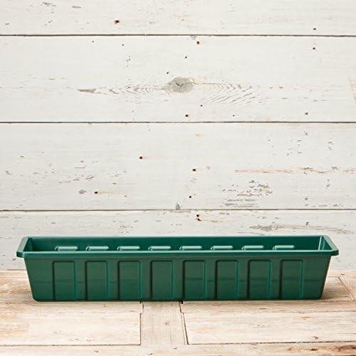 Root & Vessel Poly-Pro Plastic Flower Box Planter, White, 30-Inch