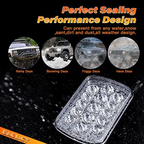 5x7/7x6in H6054 LED Headlights DOT Approved Hi/Low Sealed Beam 2PCS