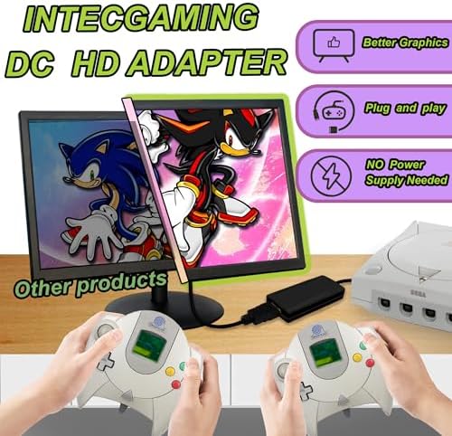 HD Cable for Dreamcast Console, Sega Dreamcast HD Converter, HD Link Cable for Sega Dreamcast [Sega DC]