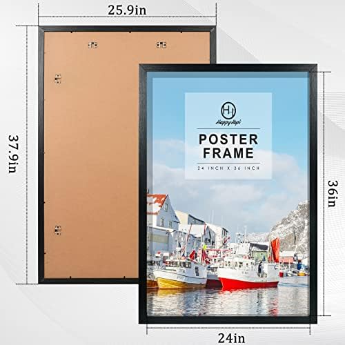 HappyHapi 8x10 Picture Frame Set of 6, Wall or Tabletop Display, White