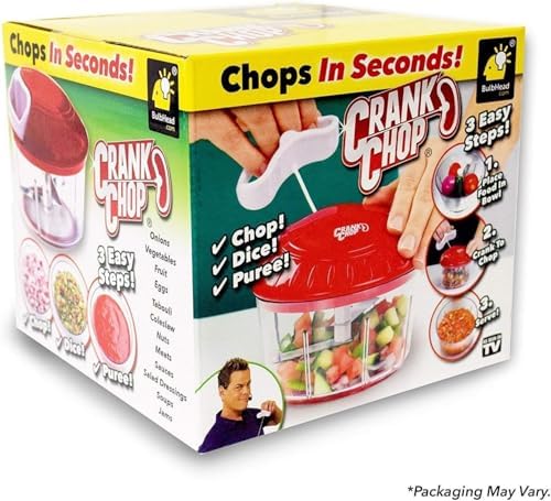 Food Chopper and Processor Original - Chop Dice Puree Vegetables Onions Tomatoes Garlic Meats and Nuts in Just Seconds for Delicious Meals - Perfect