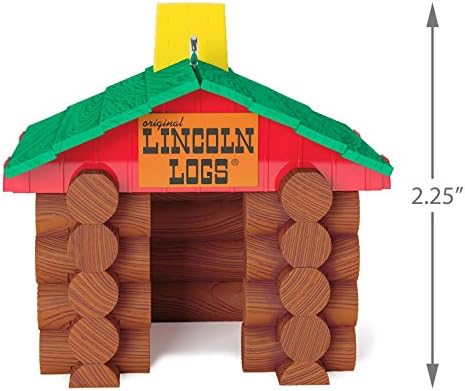 Hallmark 1595QXI1392 Hasbro Lincoln Logs Keepsake Christmas Ornaments