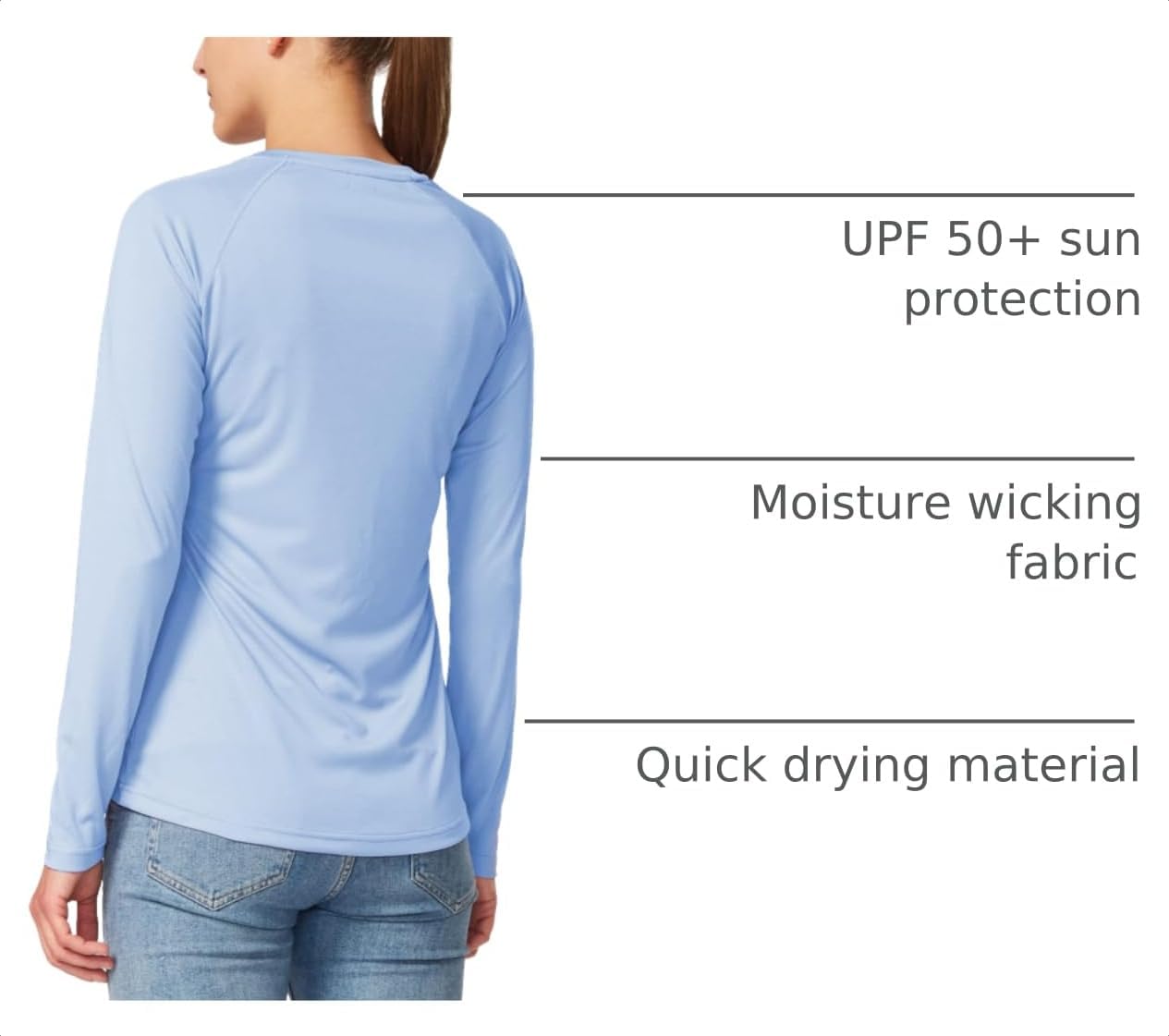 baleaf Women's UPF 50+ Sun Shirts Long Sleeve Stretchy Quick Dry | Lightweight, Rash Guard, UPF 50+ Sun Protection, Breathable Comfort material for Hking Workout, Excellent for hot weather