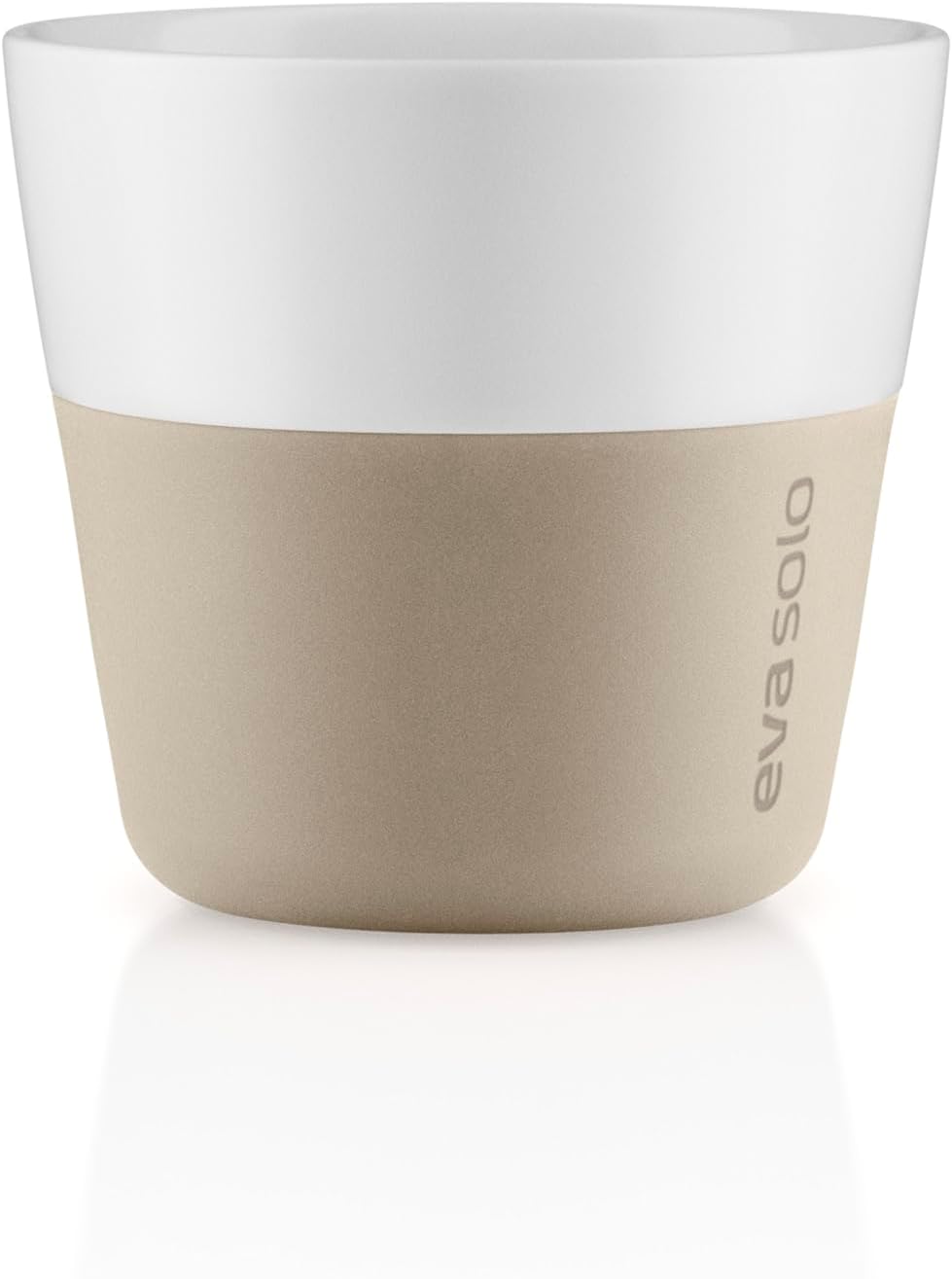 Eva Solo | 2 Lungo Tumbler Mugs | 8 oz Porcelain Coffee Cup Tumblers with Silicone-coated Grip | Danish Design, Functionality & Quality | Black