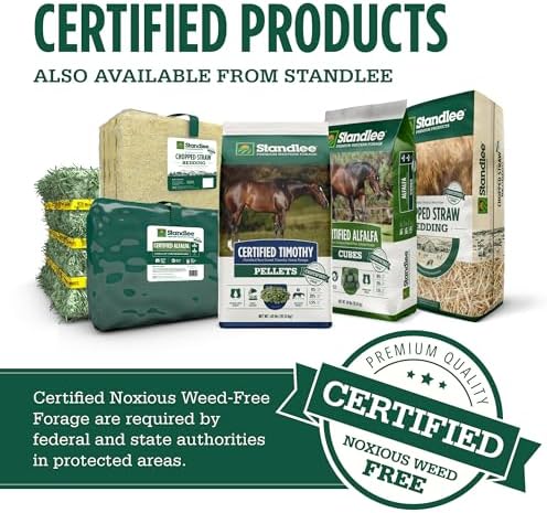 standlee Straw Compressed Bale Animal Bedding, Hay Bedding for Horses & Livestock, 3.6 cu. ft.