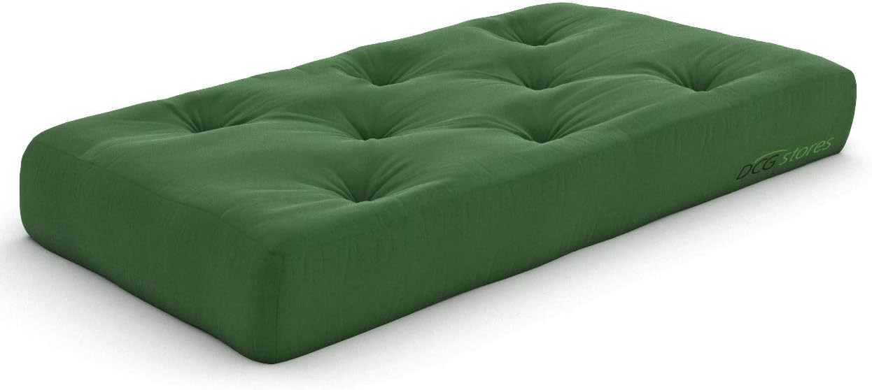 Nirvana Futons Extra Thick Premium 10-Inch Twin XL Futon Mattress, Khaki Twill - Made in USA
