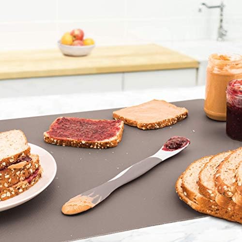 Tovolo Elements Scoop and Spread Large Dual End Silicone Sandwich Spreader Tool with Nylon Handle
