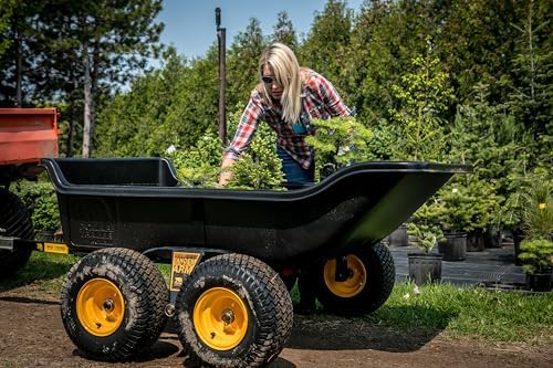 Polar TA1200 Tandem Axle Utility Trailer 1200 lb Capacity | 1200 lb Capacity, 15 Cubic Foot, TA1200, Wide Track Rubber Wheels, Black
