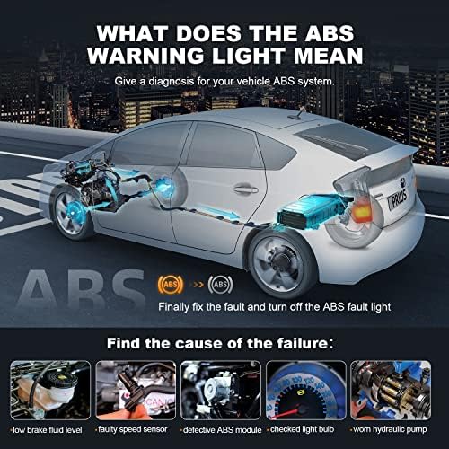 ANCEL FX2000-US OBD2 Scanner Diagnostic Tool, Engine ABS Airbag Transmission Code Reader with Live Data