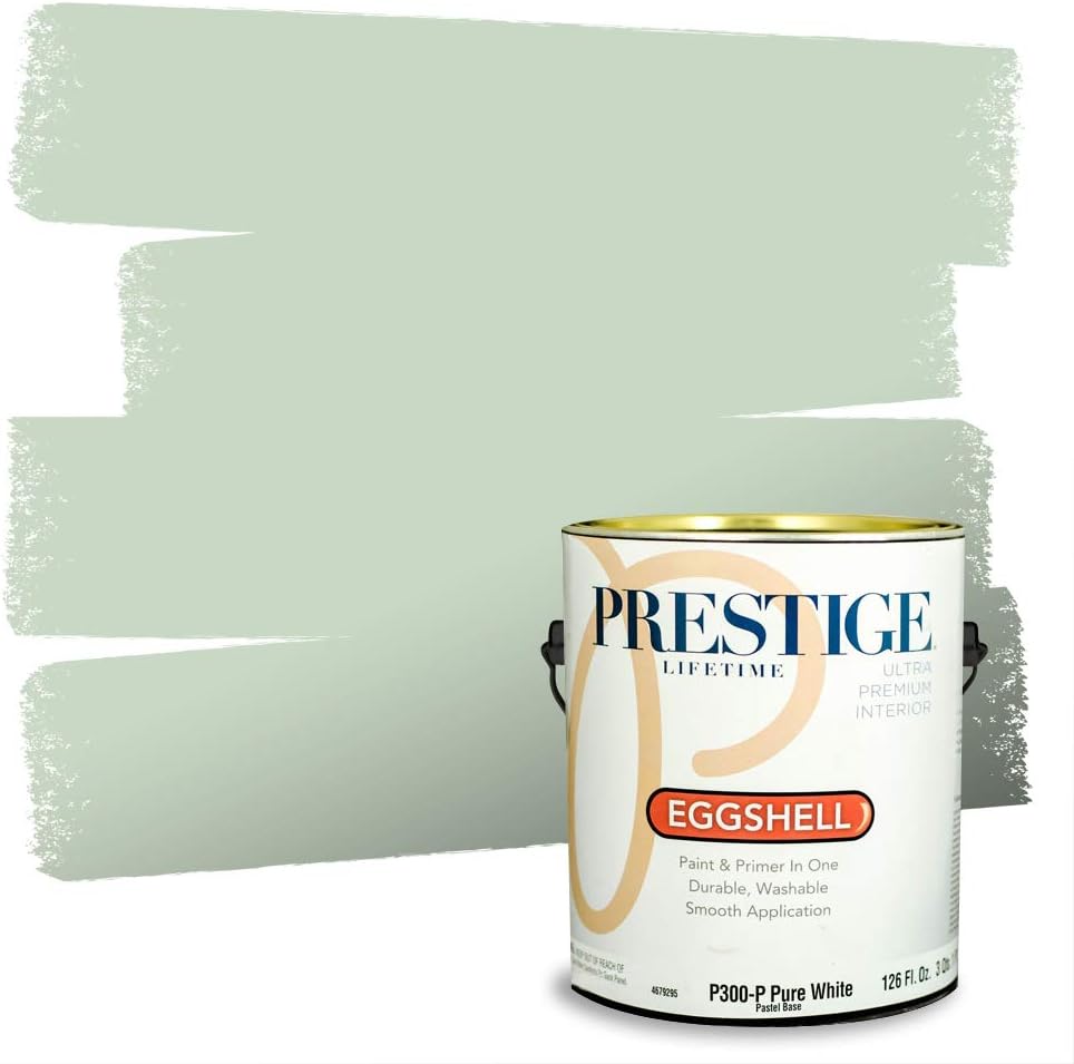 PRESTIGE Paints Exterior Paint and Primer In One, 1-Gallon, Semi-Gloss, Comparable Match of Sherwin Williams* Shamrock*