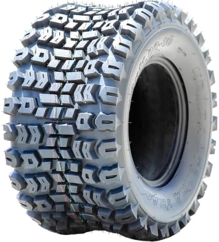 Kenda Terra Trac Front/Rear 6 Ply 22-11.00-10 K502 Lawn & Garden/Turf Tire | ATV & UTV All Terrain All Season Traction 102A3 Rated 6 Ply Bias Construction Black Sidewall Tire