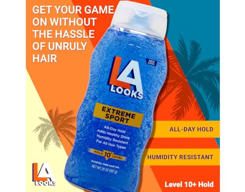 L.A. Looks Sport Activity Proof Power Gel, Mega X-Treme Hold 20 oz (Pack of1)