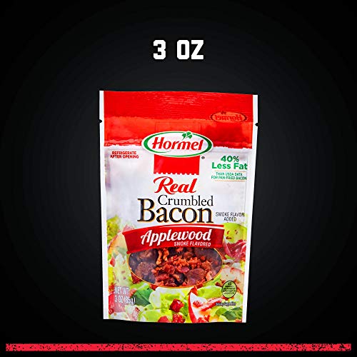 HORMEL Bacon Toppings Applewood Crumbled Bacon, 3 Ounce (Pack of 8)