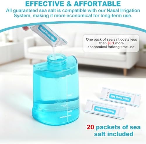 Nasal Irrigation System Electric Nasal Irrigator Smart Display Nasal Sinus Rinse Machine | Dual Water Tanks 9 Suction & Water Flow Modes