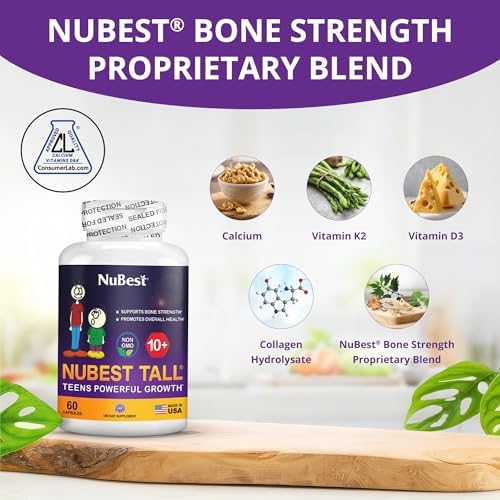 NuBest Bundle Tall 10+ 60 Capsules Tall Kids 90 Chewable Tablets | Height Growth Support for Kids & Teens | Calcium, Vitamins D3 K2