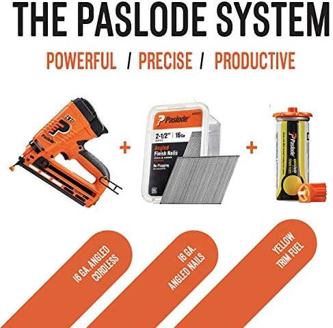 Paslode, Finishing Nail, 650232, 20 Degree Angled Galvanized, 16 Gauge, 2,000 per Box, 2 1/2 inch