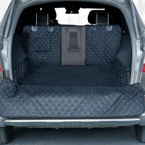 PETICON SUV Cargo Liner for Dogs, Trunk Cover with Bumper Flap Protector
