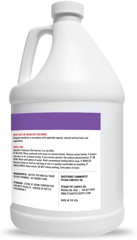 Stuart Pet Supply Co. Professional Strength Deep Clean (Gal.) 3X Carpet Cleaner Solution & Deodorizer, Concentrated Encapsulating Carpet Shampoo
