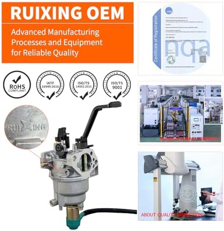 Ruixing 8750 420cc Carburetor for Predator 420cc 439cc 459cc 6500 7000 8750 9000 9500 Harbor Freight Generator 69671 68530 Honda GX390 GX340 Generac