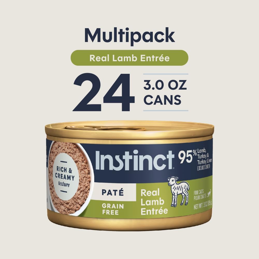 Instinct Original Grain Free Real Rabbit Recipe Natural Wet Canned Cat Food, 3 oz. Cans (Case of 24) | Rich & creamy pate texture, high protein, real rabbit, whole-food ingredients, grain-free, hydration support