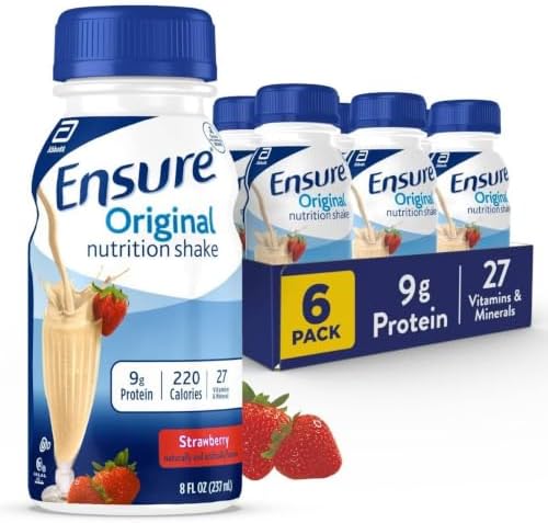 5257234 - Abbott Nutrition Ensure Strawberries Cream Shake Retail 8oz. Btl