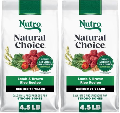Nutro Natural Choice Senior Dry Dog Food, Chicken & Brown Rice, 30 lb | Non-GMO, Real chicken #1 ingredient, no corn, wheat, soy, supports bones, digestion & immunity, dental health & skin/coat