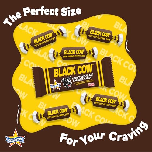 Atkinson's Black Cow Chocolate Caramel Chewy Candy Bar, 1.5oz, 24ct Pack | Chewy chocolate caramel candy bars