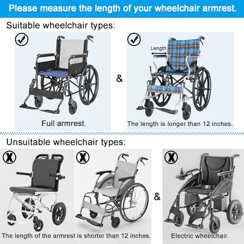 Wheelchair Tray Table with Cup Holder, Removable Lap Tray, Portable Wheelchair Desk Accessories for Eating, Reading, Resting