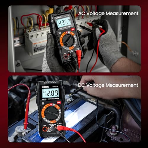 KAIWEETS Digital Multimeter with Case, DC AC Voltmeter, Ohm Volt Amp Test Meter and Continuity Test Diode Voltage Tester for Household Outlet