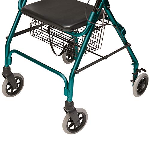 Lumex Walkabout Lite Rollator – Lightweight 14.5 lb. Rolling Walker with Seat for Seniors, Lavender