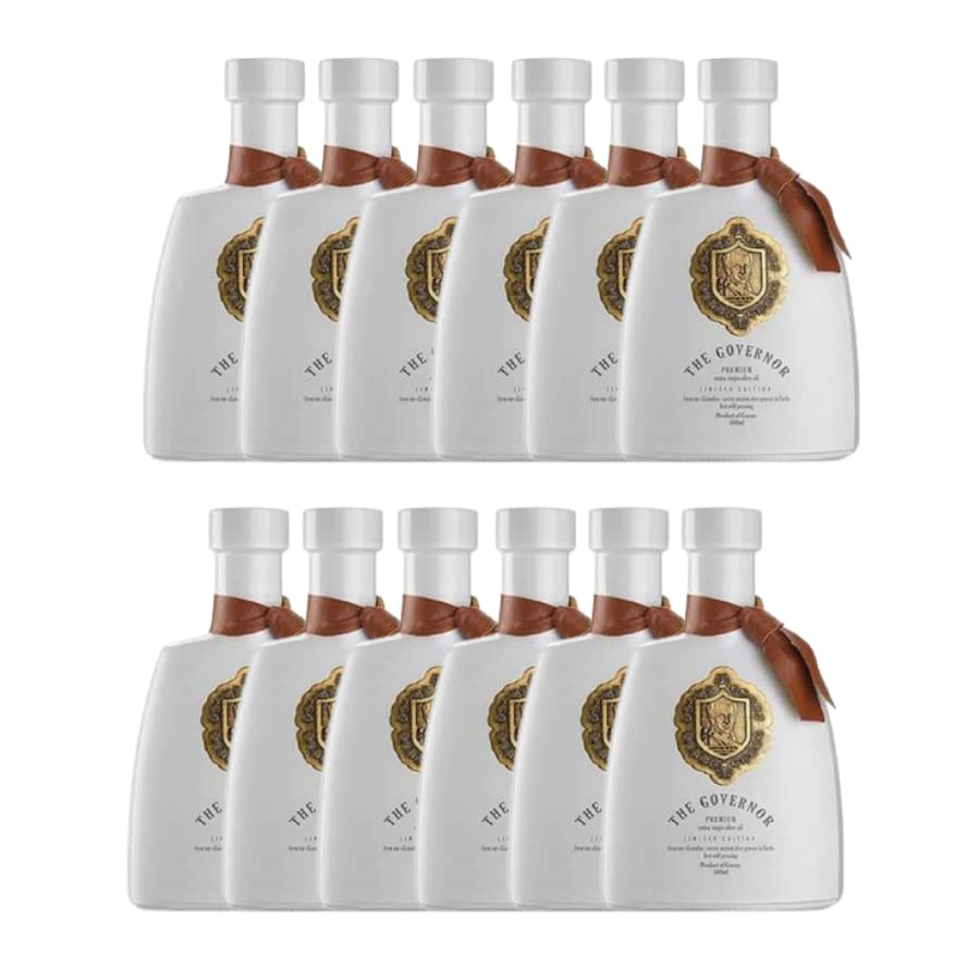 The Governor Limited Edition Extra Virgin Olive Oil - Unfiltered, Cold-Pressed, Early Harvest, Single Origin - Peppery, Robust, Spicy Notes - Packed with Polyphenols, Oleocanthal, Antioxidants, 500ml