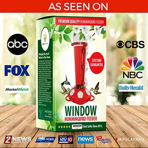 Window Hummingbird Feeder, Suction Cup, Hummingbird Feeders for Outdoors