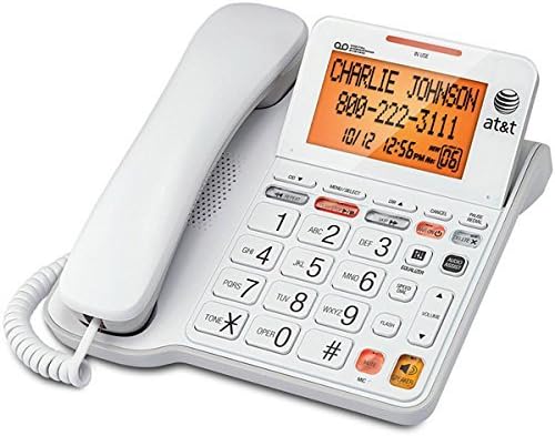 AT&T CL4940 Corded Phone with Digital Answering System, Caller ID, Large Tilt Display