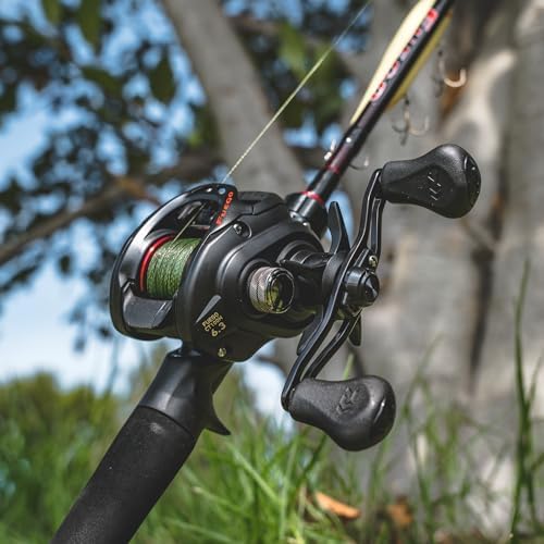 Daiwa Fuego CT Low Profile Baitcasting Reel – Aluminum CT Frame, Air Rotation System & Magforce Braking, Left/Right Hand Options