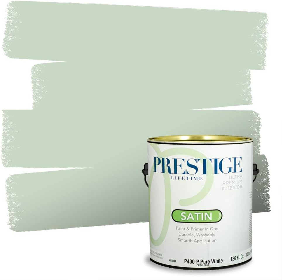 PRESTIGE Paints Exterior Paint and Primer In One, 1-Gallon, Semi-Gloss, Comparable Match of Sherwin Williams* Shamrock*