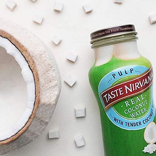 Taste Nirvana Real Coconut Water, Coco Pulp with Tender Coconut Bits, 9.5 Oz, Pack of 12