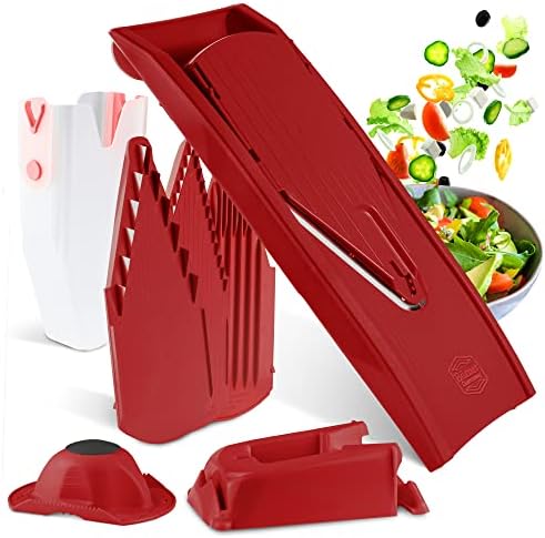 BORNER V Mandoline Slicer Kitchen V1 ClassicLine Starter Set | Vegetable Grater Börner - Quality Made in Germany, Color:Orange