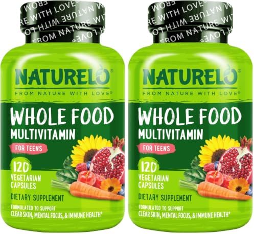 NATURELO Multivitamins for Teenage Girls/Boys, 120 Capsules