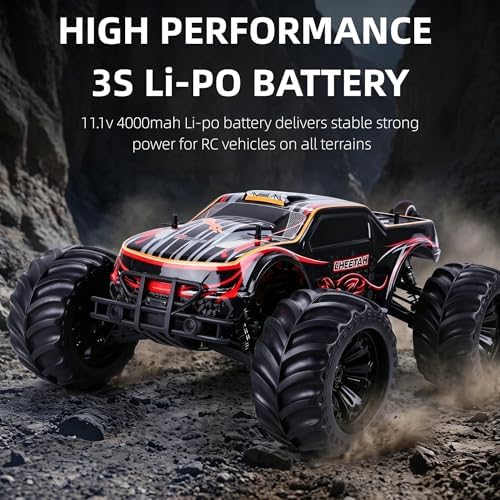 JLBRACINGRC 1/10 Brushless RC Cars for Adults, 80+ KPH, 4WD RC Trucks |120A ESC Monster Trucks, All-Terrain Off-Road Big Remote Control Car