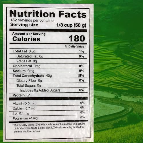 20 Pounds (LBS) Organic Premium Thai Hom Mali Jasmine Rice | Endorsed By Pro Chefs | Four Elephants Brand | Cooking Instructions Packaging
