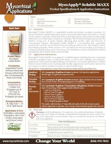 MycoApply Soluble MAXX Mycorrhizae Root Enhancer - 1 lb Bag