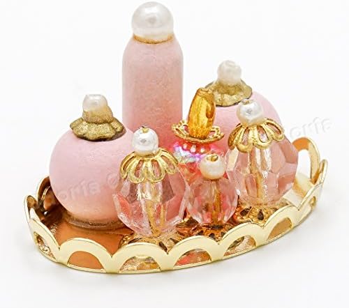 Odoria 1/12 Miniature Perfume Tray Dollhouse Decoration Accessories, Pink