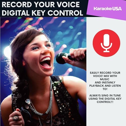 Karaoke Machine with Lyrics Display 7" Screen. CD+G, DVD, MP3+G, MP3