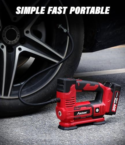 AVID POWER 20V Rechargeable Cordless Tire Inflator Portable Air Compressor