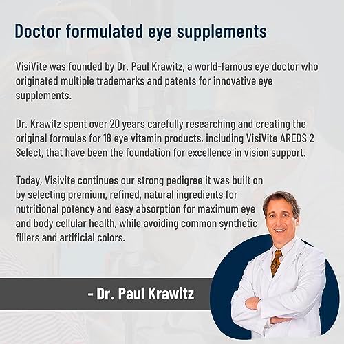 VisiVite Doctor Formulated AREDS 2 Select Eye Vitamins, 60 Capsules | Macular Support Formula