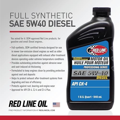 Red Line 12715 Professional Series 5W40 Diesel Motor Oil - 1 Gallon