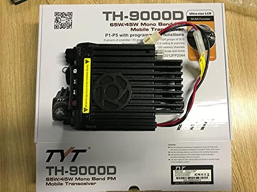 TYTTH-9000D Car Mobile Transceiver 60W VHF 2M 146MHz Ham Radio 2 Way Radio with USB Programming Cable, Black