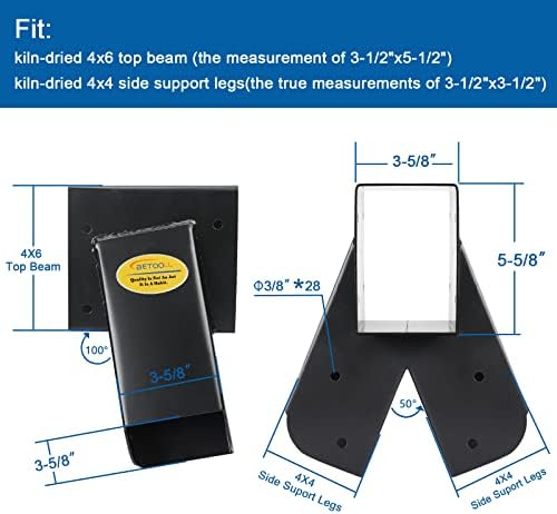 BETOOLL Swing Set Bracket with All Mounting Hardware Middle Bracket